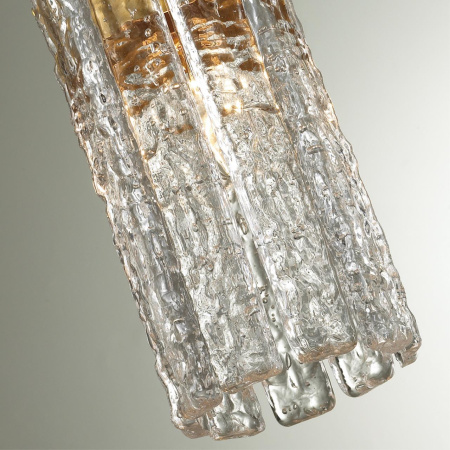 Подвес E14 1*40W MERKALE матов.золотой/прозрачный/стекло/ ODEON LIGHT