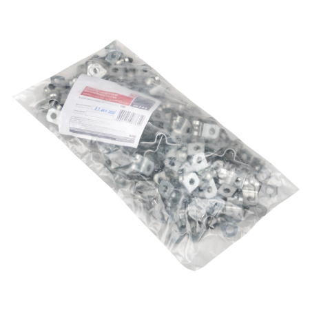 Скоба металлическая двухлапковая d8-9 мм (100 шт) PROxima EKF