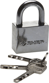 Замок "Мастер" навесной, стальной корпус, закаленная дужка, 40мм ЗУБР