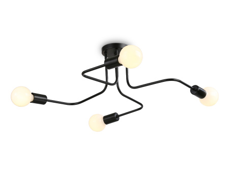 Потолочный светильник в стиле лофт TR8022/4 BK черный E27*4 max 40W D715*205 Ambrella Light
