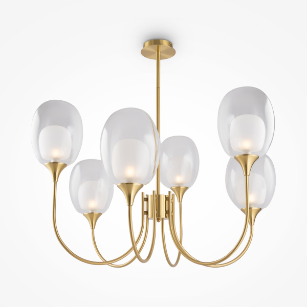 Подвесной светильник 6*E14 60Вт Латунь IP20 Aura MOD016PL-06BS Maytoni