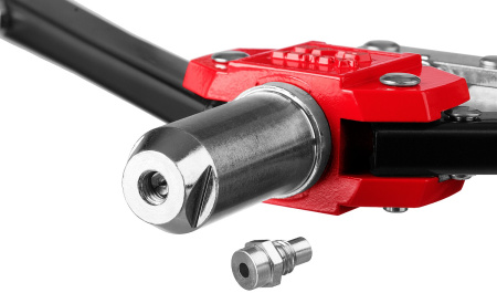 Заклепочник двуручный силовой, "С-48" 31198, для заклёпок d=2,4-4,8мм - алюминий, сталь, нерж сталь, усиленный литой корпус ЗУБР