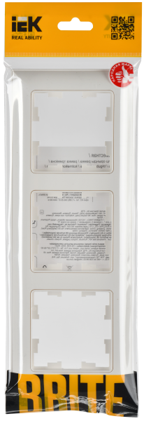 BRITE Рамка 3-мест. РУ-3-Бр бел./бел. IEK