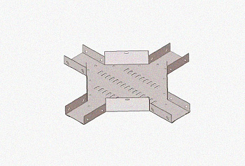 Лоток крестообразный замковый перфорированный КМЗ 100х100 УХЛ1, горячее цинкование, S1,5
