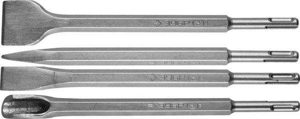 SDS-plus Набор зубил 250 мм, 4 шт (B) ЗУБР