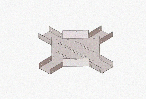 Лоток крестообразный замковый перфорированный КМЗ 100х100 УХЛ1, горячее цинкование, S1,5
