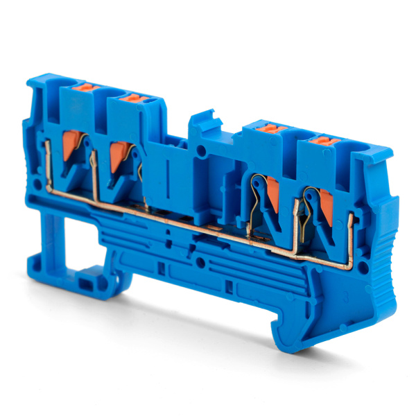 Зажим пружинный, 4-проводной проходной ЗНИ - 2,5, JXB PT 2,5, синий LD574-2-25 STEKKER Зажим пружинный, 4-проводной проходной ЗНИ - 2,5, JXB PT 2,5, синий LD574-2-25 STEKKER