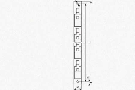 Стойка кронштейна рожкового криволинейного К1351.001А-04 УТ1,5, горячее цинкование, (1...15 рожков),L1970мм, S3,0