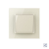 Одноклавишный проходной механический выключатель 1 пост, цвет жемчужный Livolo