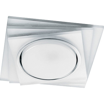 Светильник встр. с белой LED подсветкой Feron CD5023 потолочный GX53 без лампы, матовый квадрат