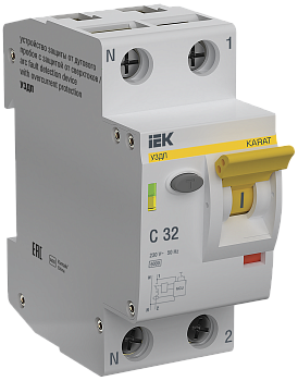 KARAT Устройство защиты от дугового пробоя c автоматическим выключателем 1P+N C 32A IEK
