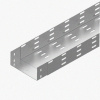 Лоток монтажный цельный перфорированный ЛМЦ100х50х2000 УТ1,5, оцинкованный лист, S1,0