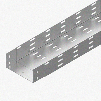 Лоток монтажный цельный перфорированный ЛМЦ500х100х3000 УХЛ1, горячее цинкование, S1,5