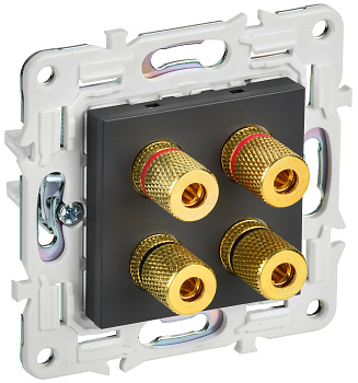 SKANDY Аудиорозетка 4-местная SK-A01T титан IEK