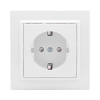 Минск Розетка 1-местная СП с заземлением 16А белая с защ, штор, EKF