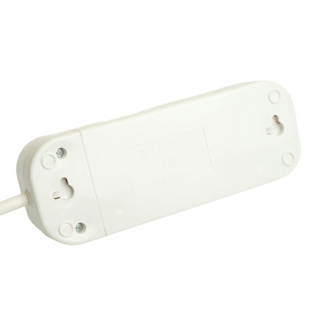 Удлинитель трехместный с/з STEKKER HM06-31-03 3x1мм², 3м, серия Home (У10-002), белый