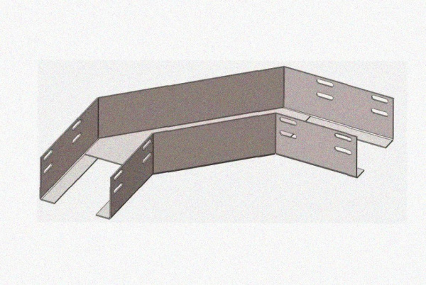 Лоток угловой замковый перфорированный КГЗ 50х50-135 УХЛ1 поворот на 135, горячее цинкование, S1,0