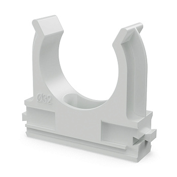 Крепеж-клипса для труб Полистирол d32 мм (10шт/500шт уп/кор) Промрукав