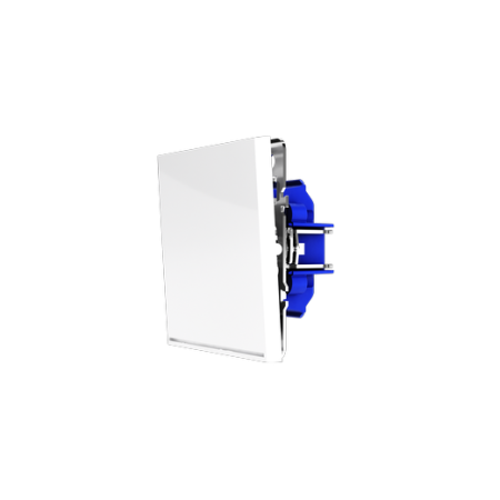 Проходной переключатель встраиваемый Voltum S70 одноклавишный с подсветкой 10А, (белый глянцевый)
