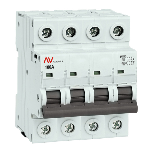 Выключатель нагрузки AVN 4П 100A AVERES EKF