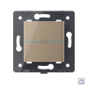 Одноклавишный сенсорный выключатель с таймером Quadro, цвет золотой (механизм) Livolo