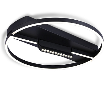 Потолочный светодиодный светильник FL51460/1+1 BK черный 72W 3000K-6400K+4200K D600*110 (ПДУ РАДИО 2.4G) Ambrella Light