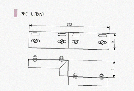 Соединитель-переходник ПУгЛ100х65 УТ1,5 (левый), горячее цинкование,S1,5