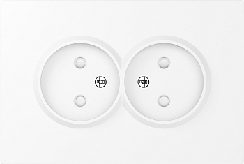 Donel S08 глянцевый белый накладка для розетки 2-й без заземления, со шторками 16A 250 В~,серия DB