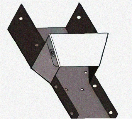 Лоток переходной замковый ЛПЗ 200х100-100х100 УХЛ1, горячее цинкование, S1,5