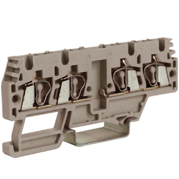 HMM.2/2+2/AGR, проходной зажим, 2 ввод/2 вывода, серый 2,5 кв.мм, разомкнутые DKC