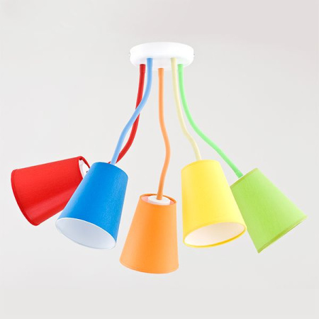Потолочный светильник 5*E27 60Вт белый IP20 Wire (2107 Wire Colour) TK Lighting