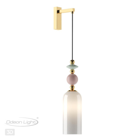 Бра E14 1*40W CANDY золото/разноцветн./керамика/стекло B ODEON LIGHT