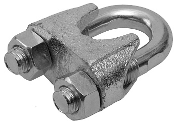 Зажим троса DIN 741, 13мм, 2 шт, оцинкованный, Профессионал ЗУБР