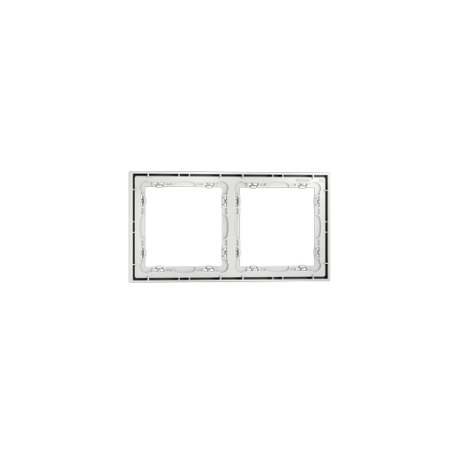 Рамка пластиковая Voltum S70 на 2 поста, (белый матовый)