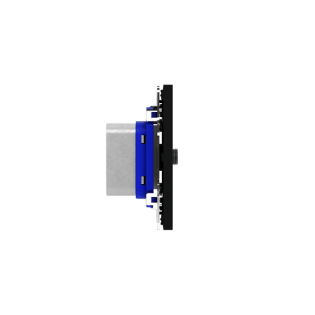 Розетка телевизионная встраиваемая Voltum S70 оконечная TV+SAT, (черный матовый)
