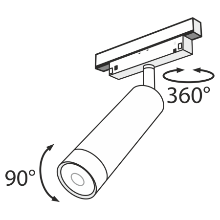 Светильник трековый 7Вт 3000K Черный IP20 Focus LED TR019-2-7W3K-B Technical
