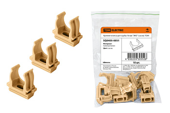 Крепеж-клипса для трубы 16 мм (1шт) "ЭКО" (сосна) TDM