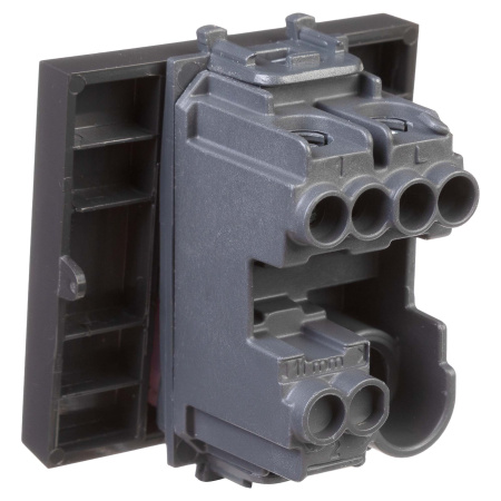 Кнопка одноклавишная модульная, "Avanti", "Черный матовый", 2 модуля DKC