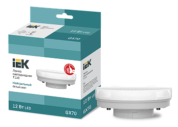 Лампа светодиодная T110 таблетка 12Вт 230В 4000К GX70 IEK