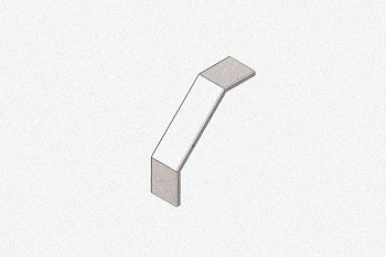 Крышка лотка замкового КЛСЗ 400х65-90 УХЛ1 для поворота трассы вниз на 90, горячее цинкование, S1,5