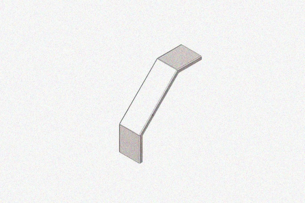 Крышка лотка замкового КЛСЗ 400х65-90 УХЛ1 для поворота трассы вниз на 90, горячее цинкование, S1,5