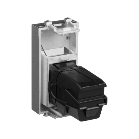 HDMI розетка модульная, тип А-А, "Avanti", "Закаленная сталь", 1 модуль DKC