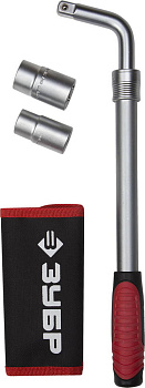 Ключ баллоный "Мастер" телескопический, с торцовыми головками, 17/19мм, 21/23мм ЗУБР