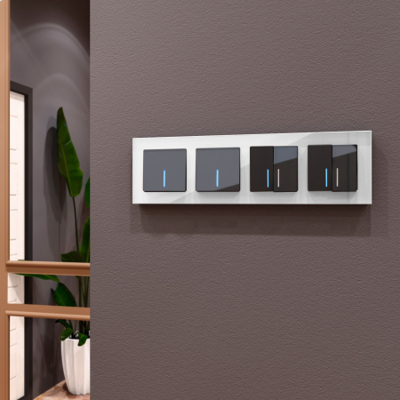 Favorit Рамка на 4 поста (белый матовый) Werkel