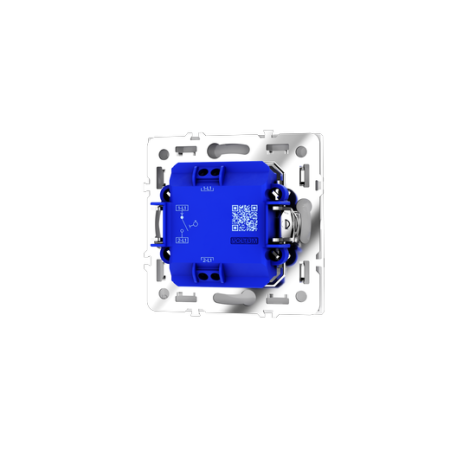 Выключатель с самовозвратом встраиваемый Voltum S70 одноклавишный 10А, (белый глянцевый)