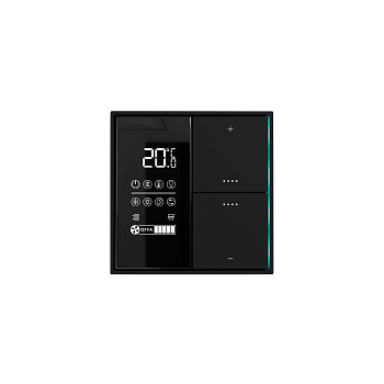 Donel Многофункциональный комнатный термостат KNX,ЖК-экран, встроенный датчик температуры, черная черепаха, Cерия DKNX