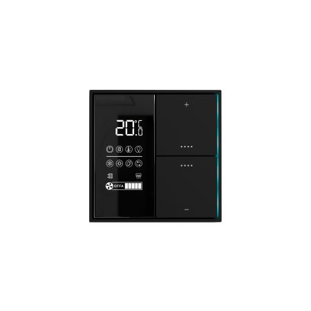 Donel Многофункциональный комнатный термостат KNX,ЖК-экран, встроенный датчик температуры, черная черепаха, Cерия DKNX