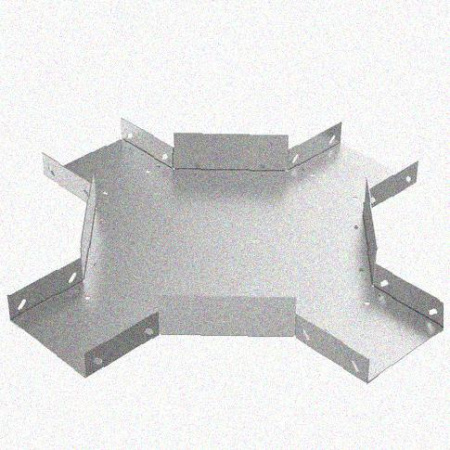 Лоток крестообразный замковый глухой КМЗГ 150х100 УТ1,5, горячее цинкование, S1,0