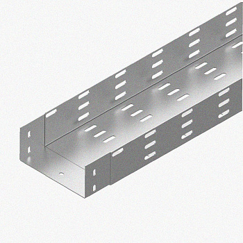 Лоток монтажный цельный перфорированный ЛМЦ400х80х3000 УХЛ1, горячее цинкование, S1,5