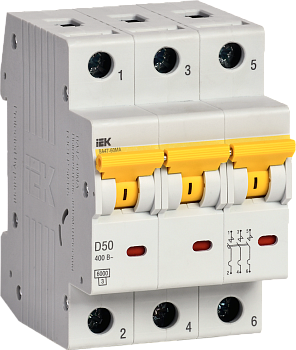 Выключатель автоматический ВА МОД ВА47-60МА без теплового расцепителя 3П 50А 6кА D IEK